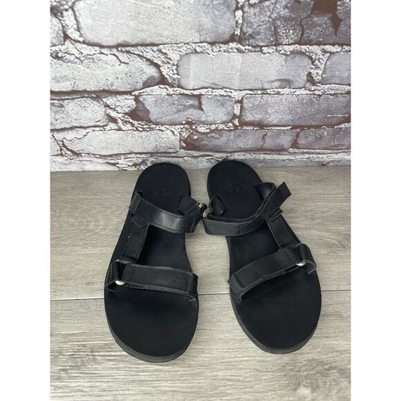 Teva Black Leather Universal Straps Hiking Sandals Women’s Sz 9M US/40EU 1011501 - Picture 15 of 16